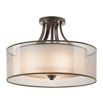 Lacey Four Light Semi Flush Mount in Mission Bronze by Kichler