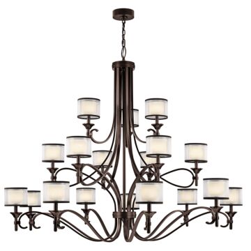 Lacey 18 Light Chandelier in Mission Bronze by Kichler