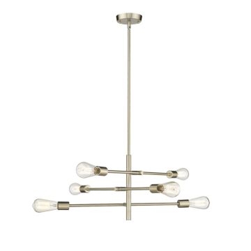 Decco Six Light Pendant in Modern Gold by Millennium