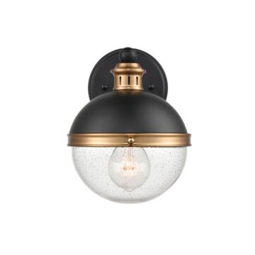 Ellmira One Light Wall Sconce in Matte Black  Aged Brass by Millennium