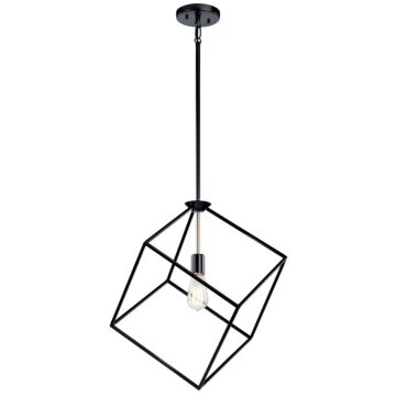 Cartone One Light Pendant in Black by Kichler