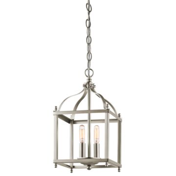 Kichler Larkin Hanging Lantern Pendant in Brushed Nickel