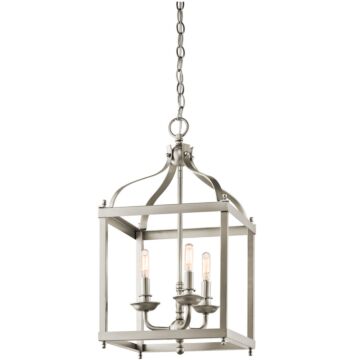 Kichler Larkin 3 Light Foyer Pendant in Brushed Nickel