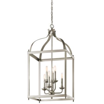 Kichler Larkin 6 Light Foyer Pendant in Brushed Nickel