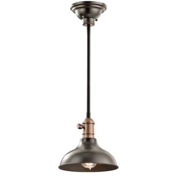 Cobson One Light Mini Pendant Wall Mount in Olde Bronze by Kichler