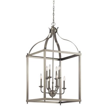 Larkin Eight Light Foyer Chandelier in Brushed Nickel by Kichler