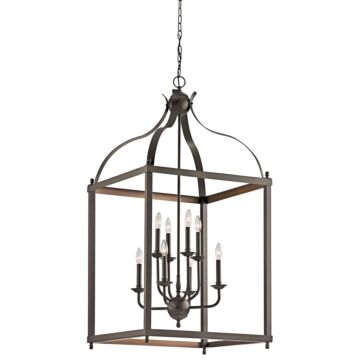 Larkin Eight Light Foyer Chandelier in Olde Bronze by Kichler