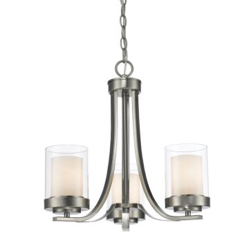 Z-Lite Willow 3-Light Chandelier In Brushed Nickel