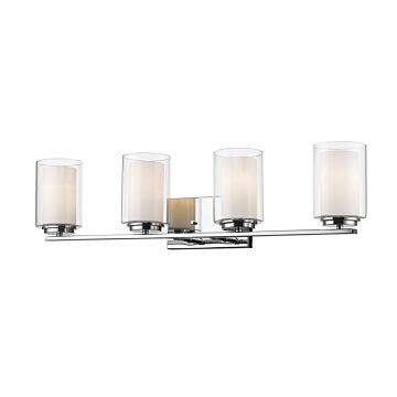 Z-Lite Willow 4-Light Bathroom Vanity Light In Chrome
