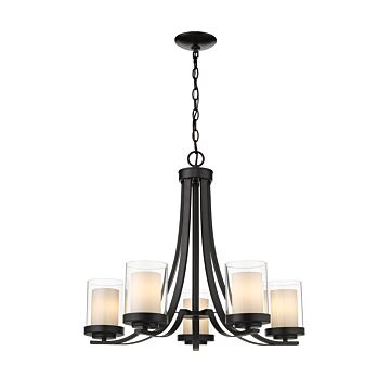 Z-Lite Willow 5-Light Chandelier In Matte Black