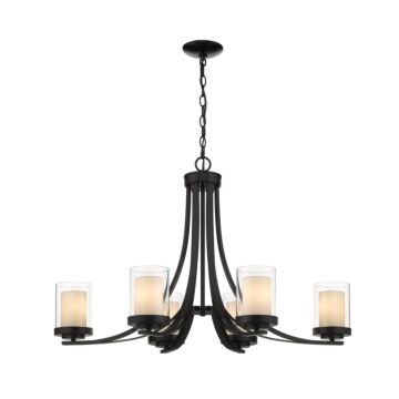 Z-Lite Willow 6-Light Chandelier In Matte Black