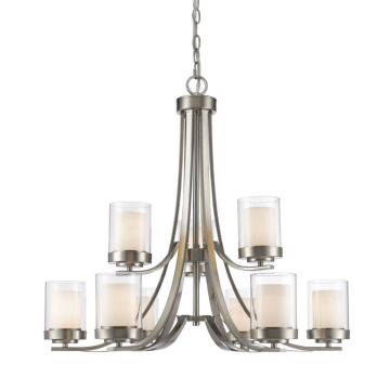 Z-Lite Willow 9-Light Chandelier In Brushed Nickel