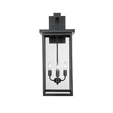 Barkeley Four Light Outdoor Wall Sconce in Powder Coated Black by Millennium