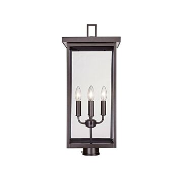 Barkeley Four Light Outdoor Post Lantern in Powder Coated Bronze by Millennium