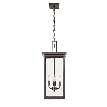 Barkeley Four Light Outdoor Hanging Lantern in Powder Coated Bronze by Millennium