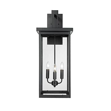 Barkeley Four Light Outdoor Wall Sconce in Powder Coated Black by Millennium