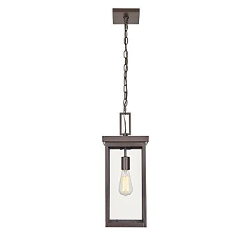 Barkeley One Light Outdoor Hanging Lantern in Powder Coated Bronze by Millennium