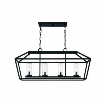 Eurofase Bastille 4-Light Chandelier in Black