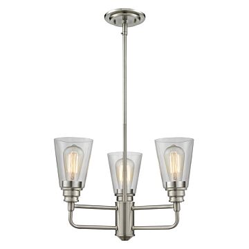 Z-Lite Annora 3-Light Chandelier In Brushed Nickel