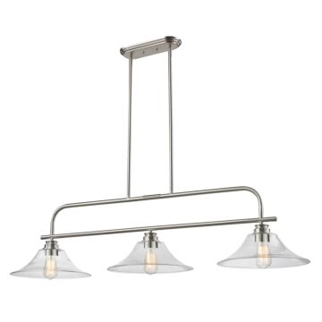 Z-Lite Annora 3-Light Linear Pendant Light In Brushed Nickel