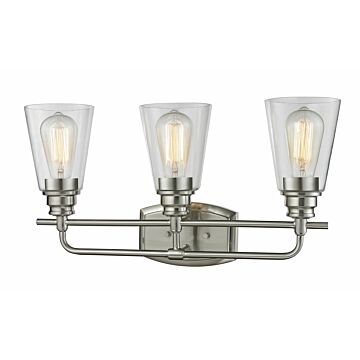 Z-Lite Annora 3-Light Bathroom Vanity Light In Brushed Nickel