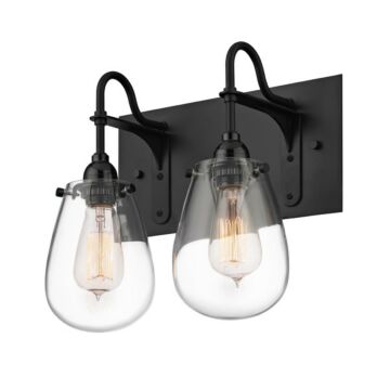 Chelsea Two Light Bath Bar in Satin Black by Sonneman