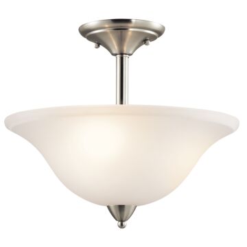 Nicholson Three Light Semi Flush Mount in Brushed Nickel by Kichler