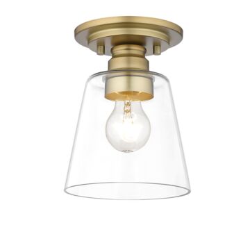 Z-Lite Annora 1-Light Flush Mount Ceiling Light In Olde Brass