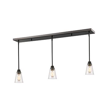 Z-Lite Annora 3-Light Linear Pendant Light In Olde Bronze