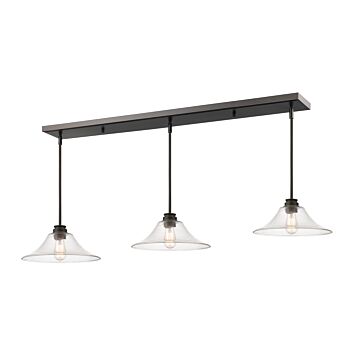 Z-Lite Annora 3-Light Linear Pendant Light In Olde Bronze