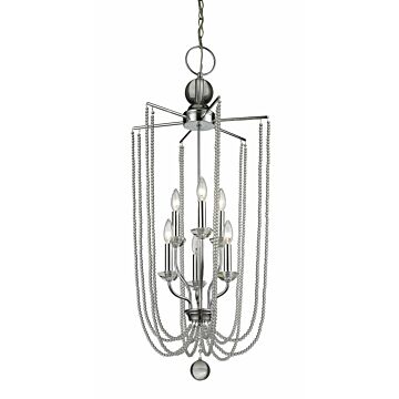 Z-Lite Serenade 6-Light Pendant Light In Chrome