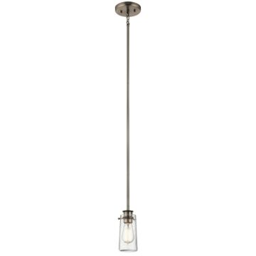 Braelyn One Light Mini Pendant in Classic Pewter by Kichler