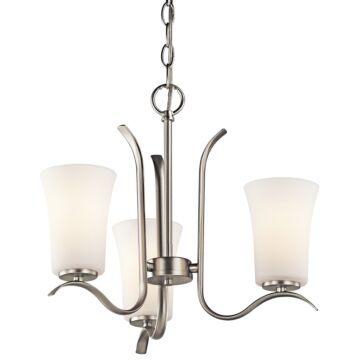 Armida Three Light Mini Chandelier in Brushed Nickel by Kichler