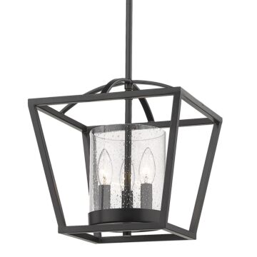 Mercer Three Light Mini Chandelier in Matte Black by Golden