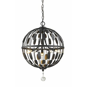 Z-Lite Almet 5-Light Pendant Light In Bronze
