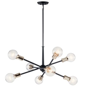 Armstrong Eight Light Chandelier in Black by Kichler