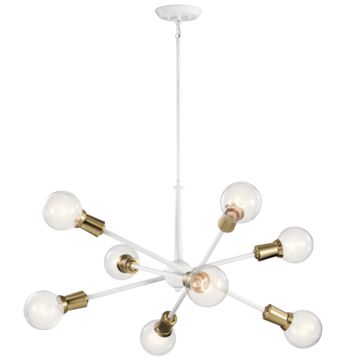 Armstrong Eight Light Chandelier in White by Kichler