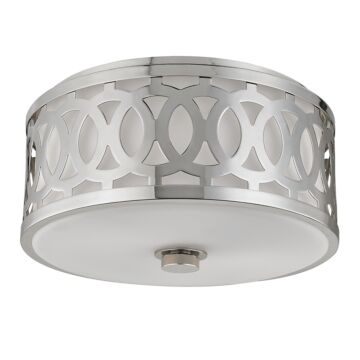 Genesee Two Light Flush Mount in Polished Nickel by Hudson Valley