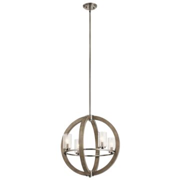 Grand Bank Four Light Chandelier in Distressed Antique Gray by Kichler