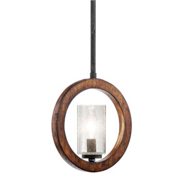 Grand Bank One Light Mini Pendant Wall Mount in Auburn Stained Finish by Kichler
