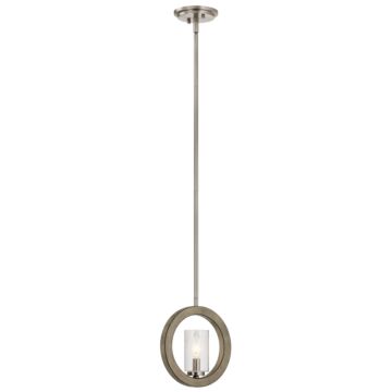 Grand Bank One Light Mini Pendant Wall Mount in Distressed Antique Gray by Kichler