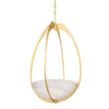 Lloyd LED Pendant in Aged Brass by Hudson Valley