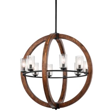 Grand Bank Eight Light Chandelier in Auburn Stained Finish by Kichler