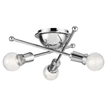 Armstrong Three Light Flush Mount in Chrome by Kichler