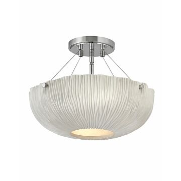 Hinkley Coral 3-Light Semi-Flush Ceiling Light In Shell White