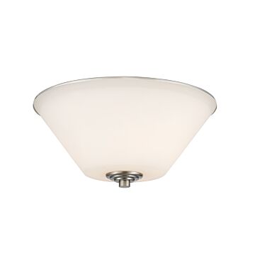 Z-Lite Jarra 2-Light Flush Mount Ceiling Light In Brushed Nickel