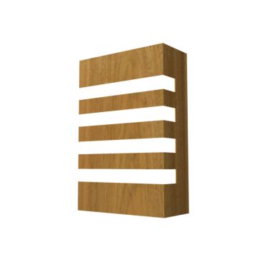 Clean 2-Light Wall Lamp in Louro Freijo