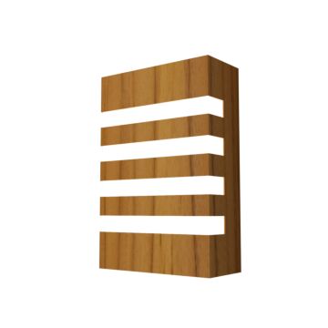 Clean 2-Light Wall Lamp in Teak