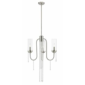 Z-Lite Siena 3-Light Chandelier In Brushed Nickel