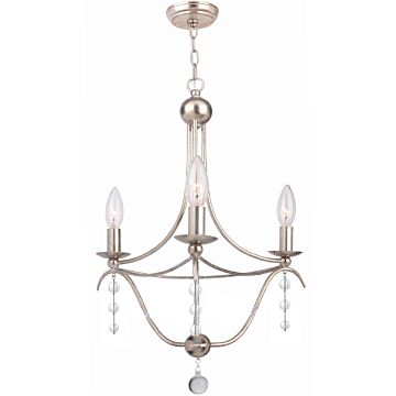 Metro 3-Light Clear Glass Beads Mini Chandelier